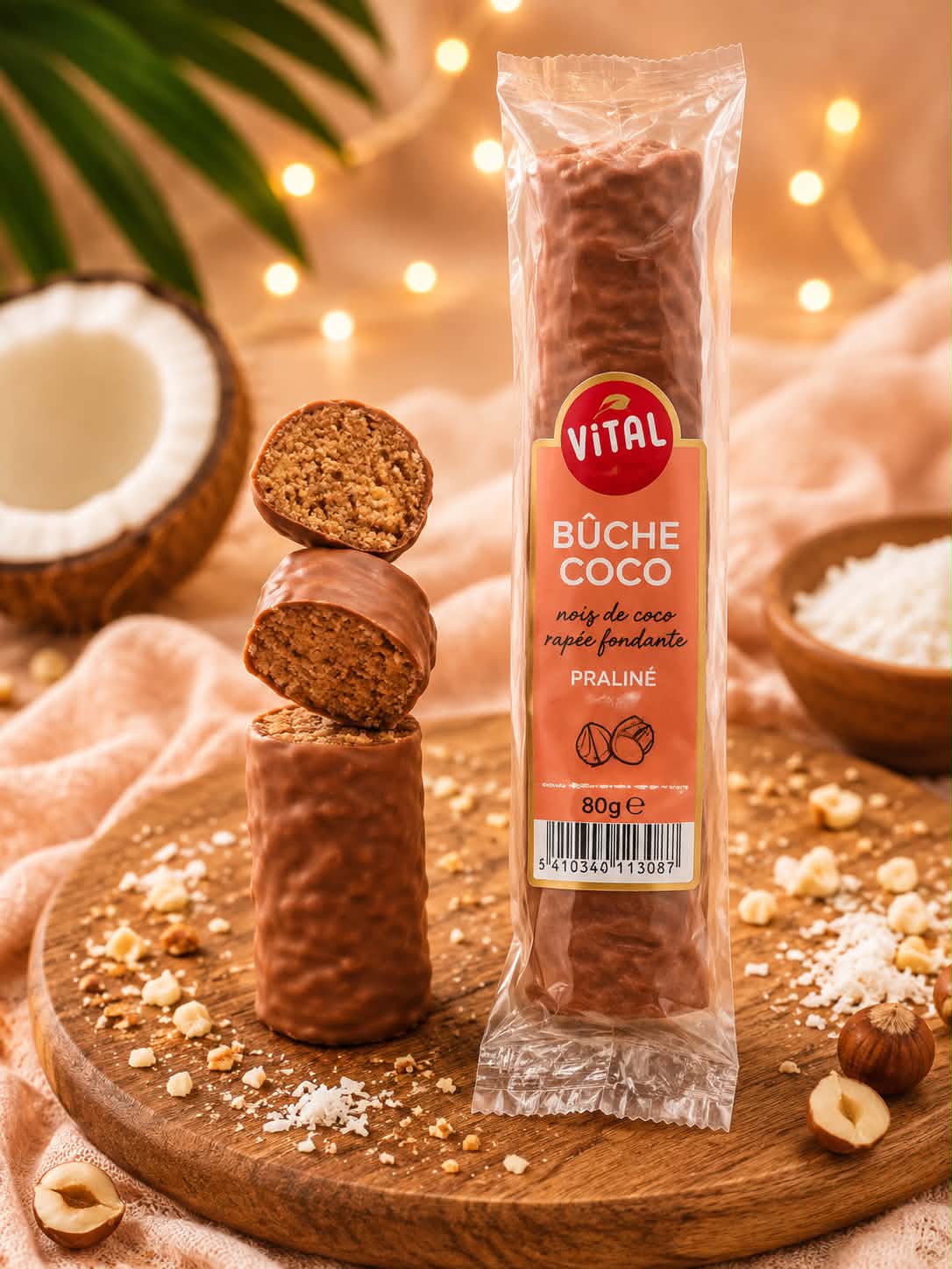Bûche coco Mokka lait 1 pc 80 gr