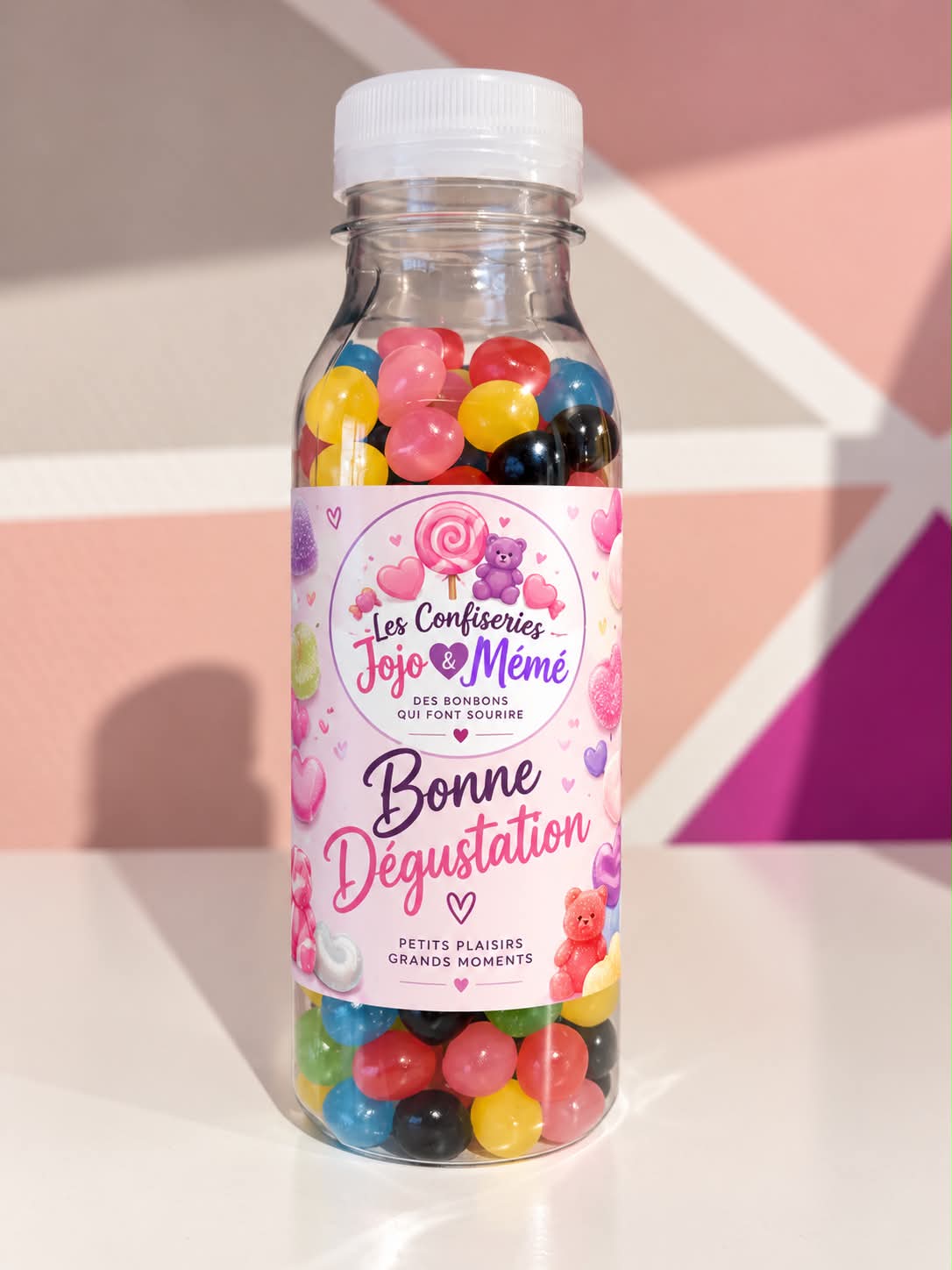 Bouteille plastique 220 gr de petit dragibus