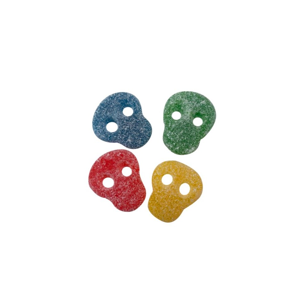 Crâne acidulé multicolore 100 gr