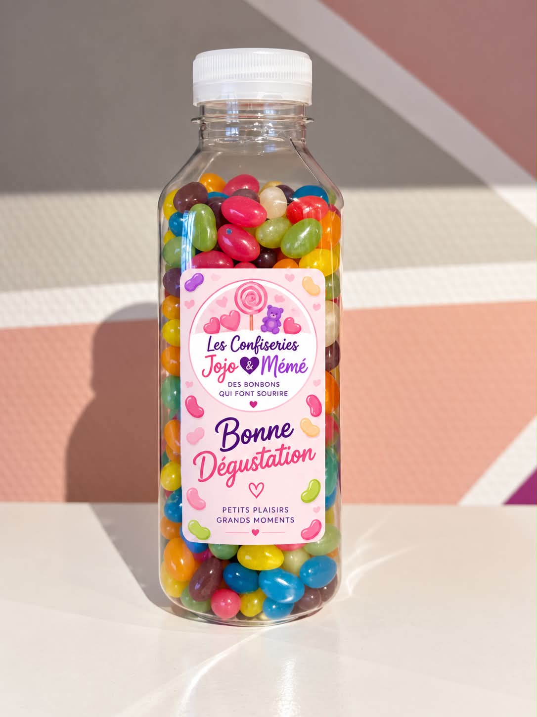 Bouteille plastique 400 gr jelly beans