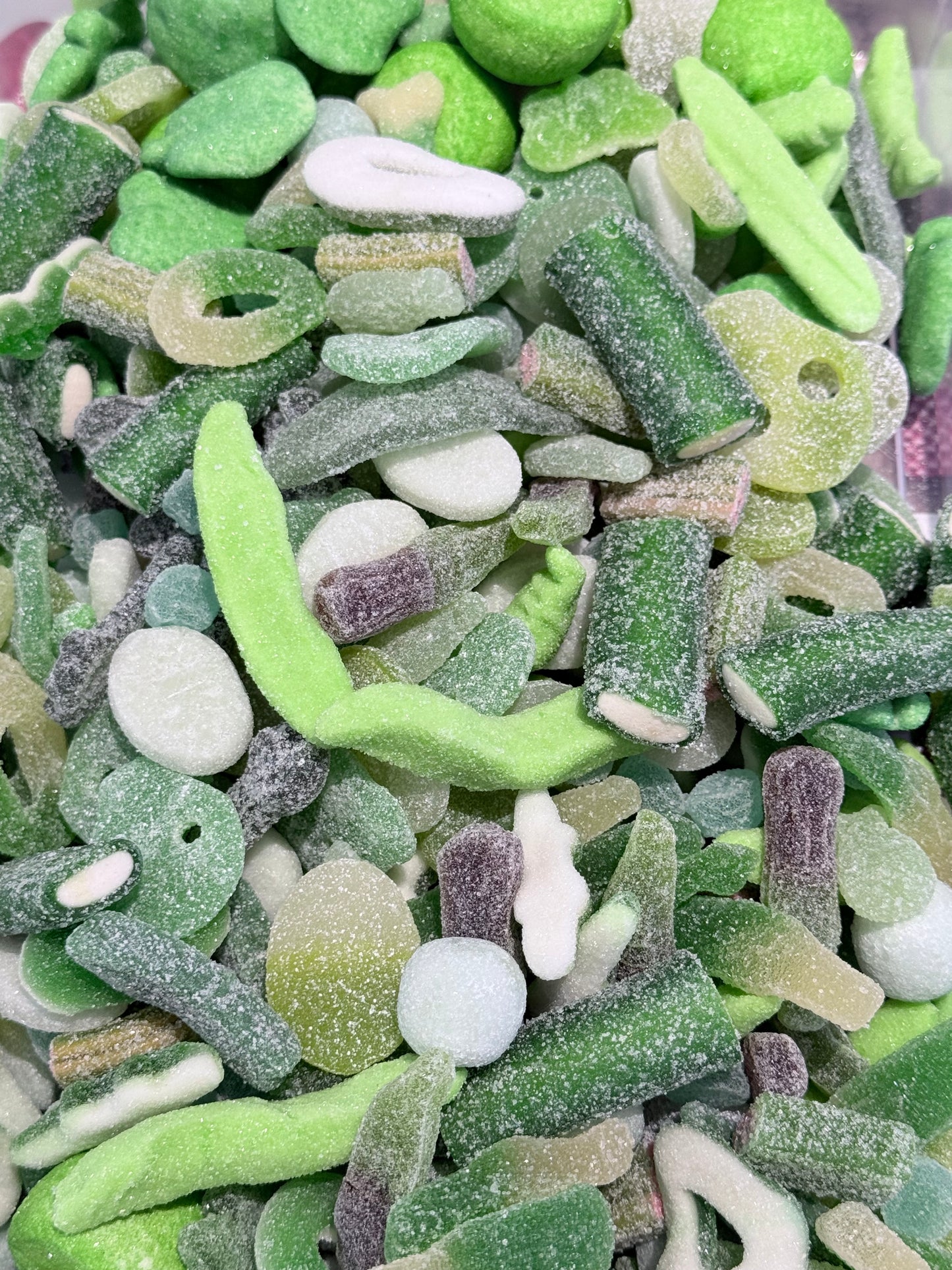 Mélange bonbon vert acide / sucré 100 gr