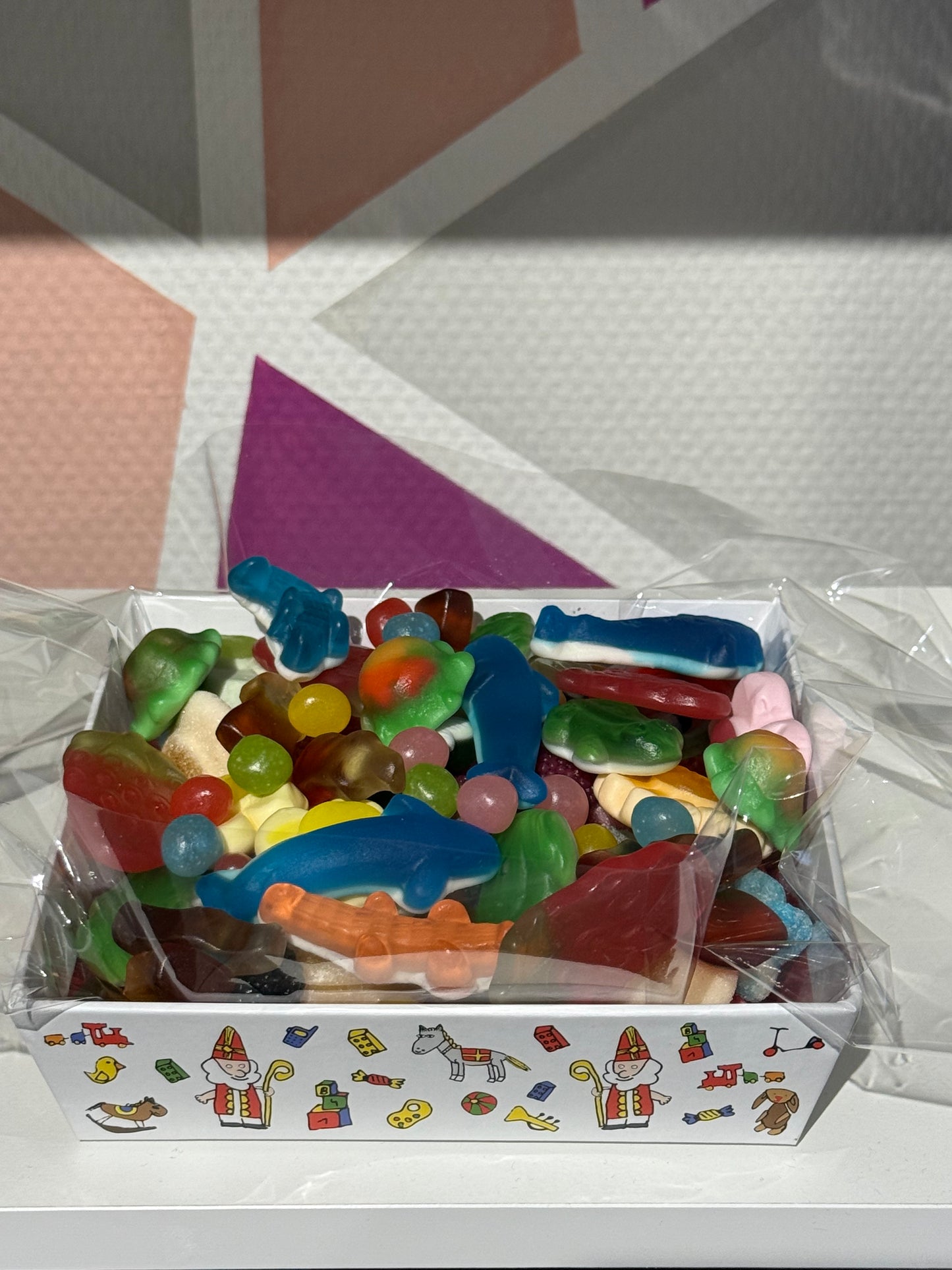 Plateau carré St Nicolas 500 gr de mélange de bonbons