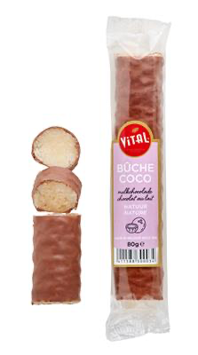 Bûche coco lait 1 pc 80 gr