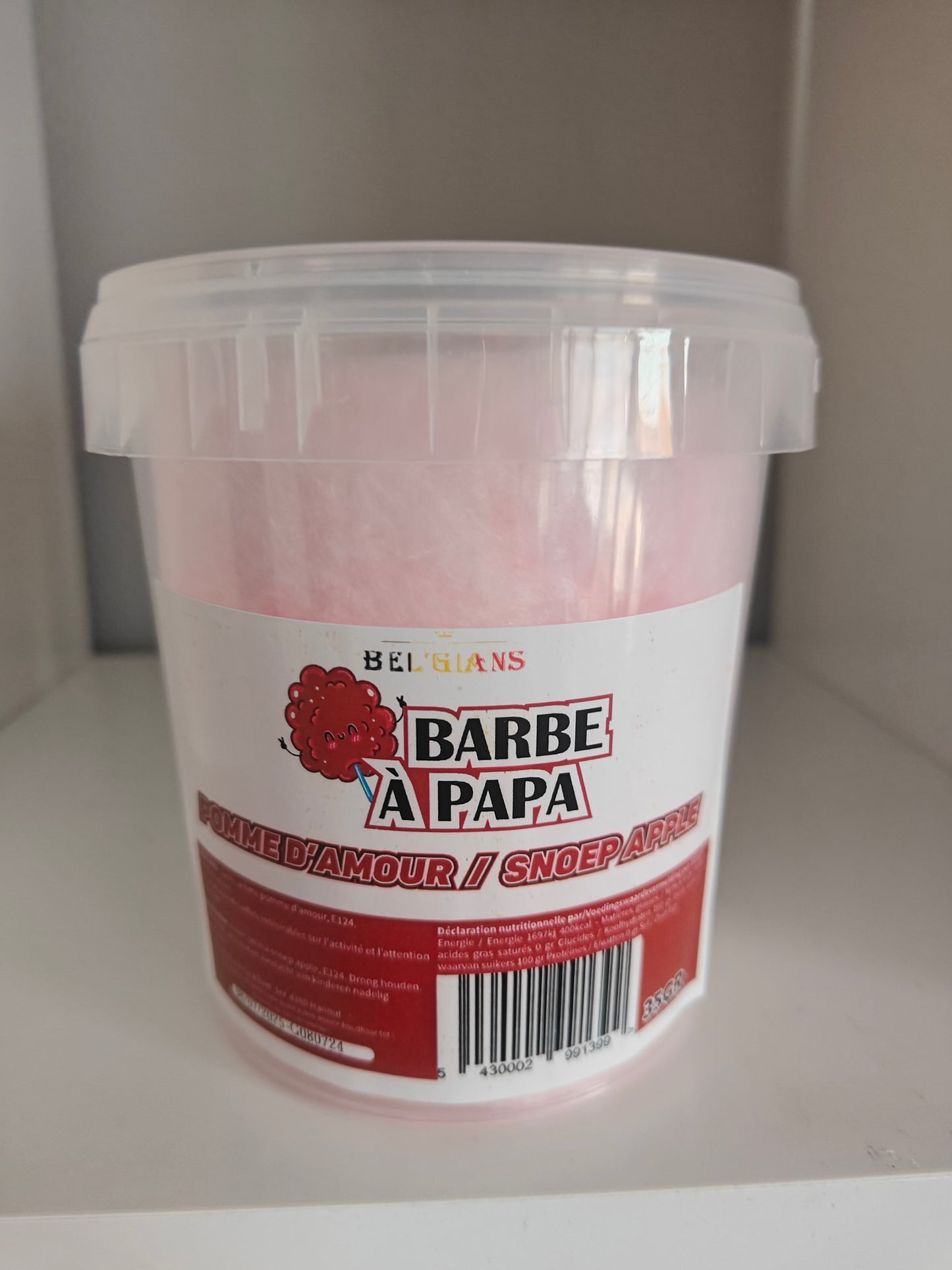 Barbe à papa grenadine