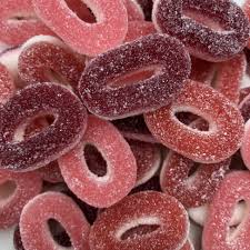 Anneaux fruits rouge sucré 100 gr