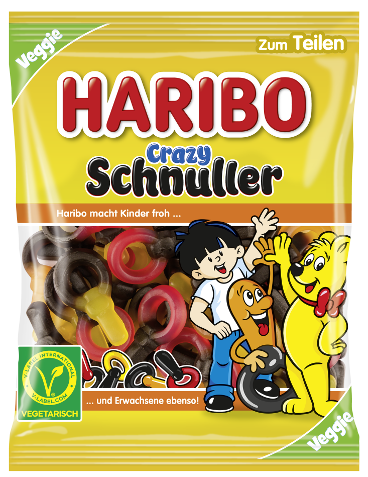 Tétine réglisse banane cerise passion 100 gr haribo