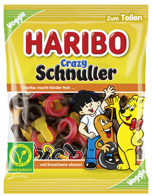 Tétine réglisse banane cerise passion 100 gr haribo