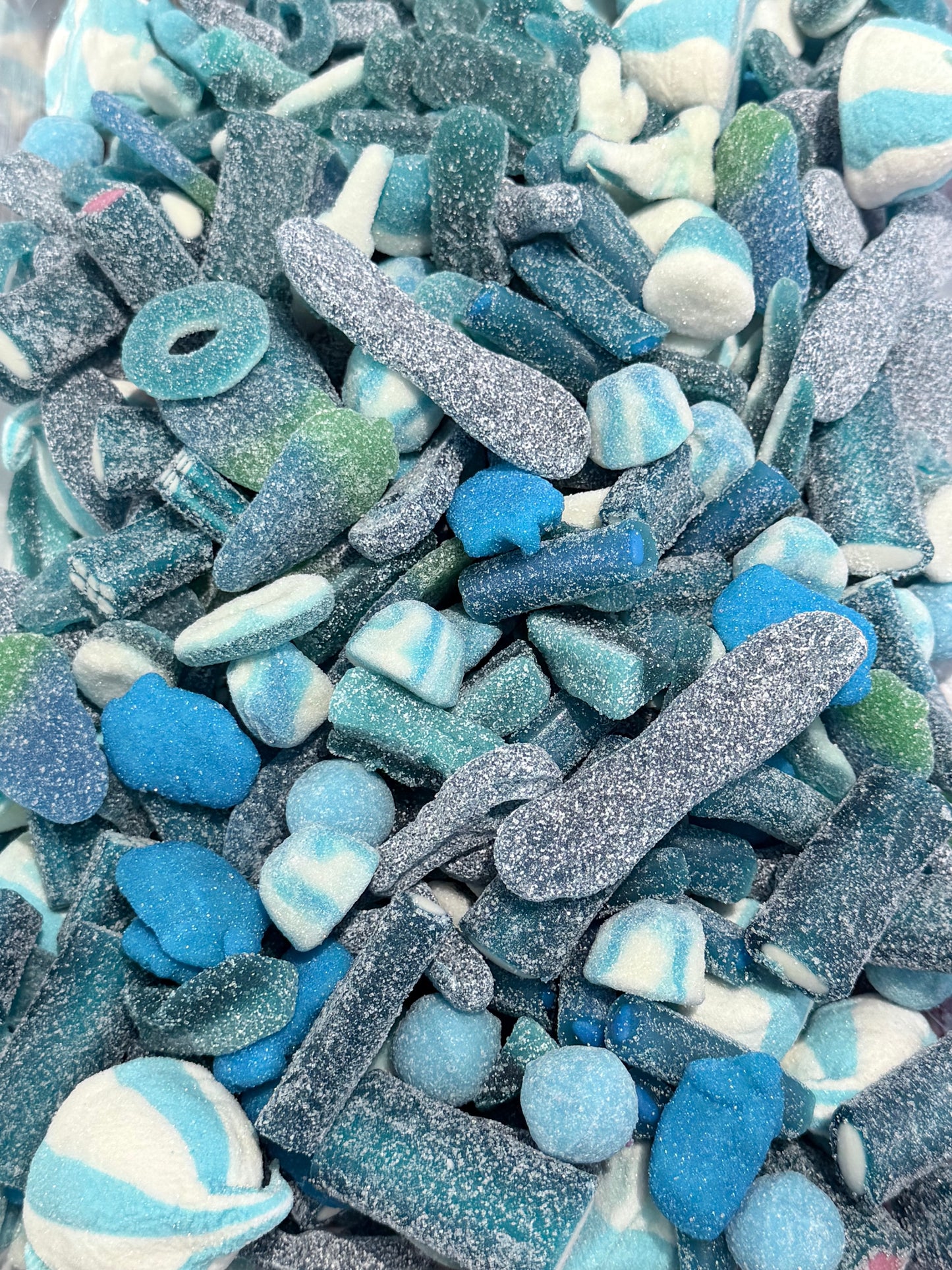 Mélange sucré/ acide bleu 100 gr