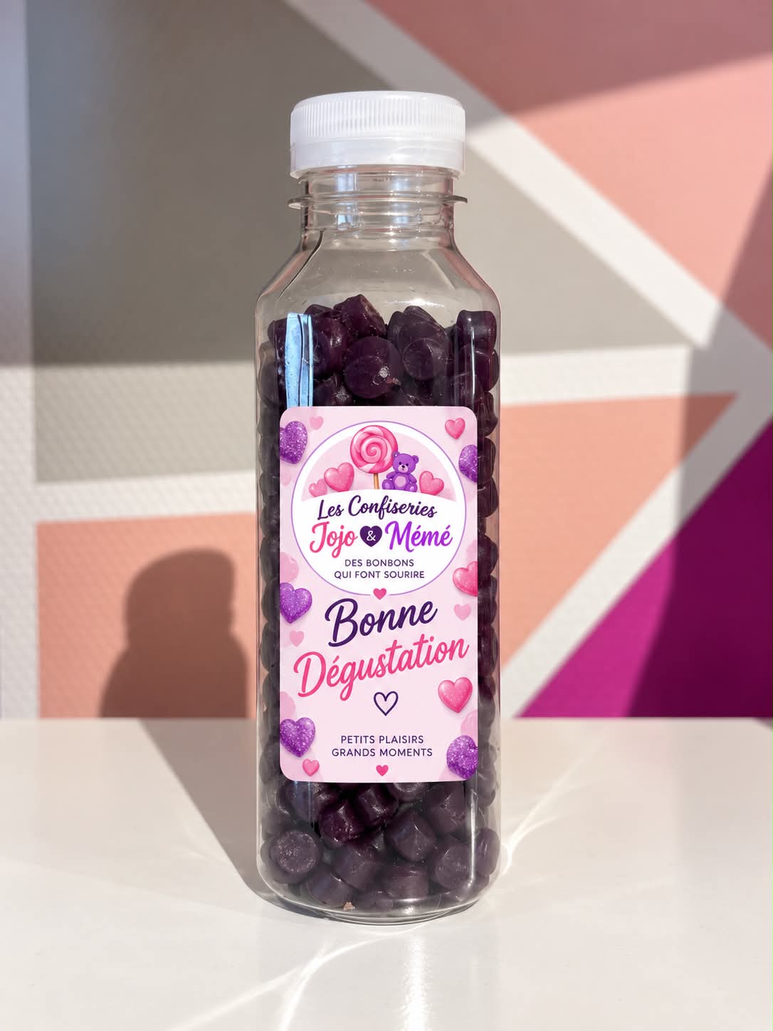 Bouteille plastique 350 gr de violette gomme