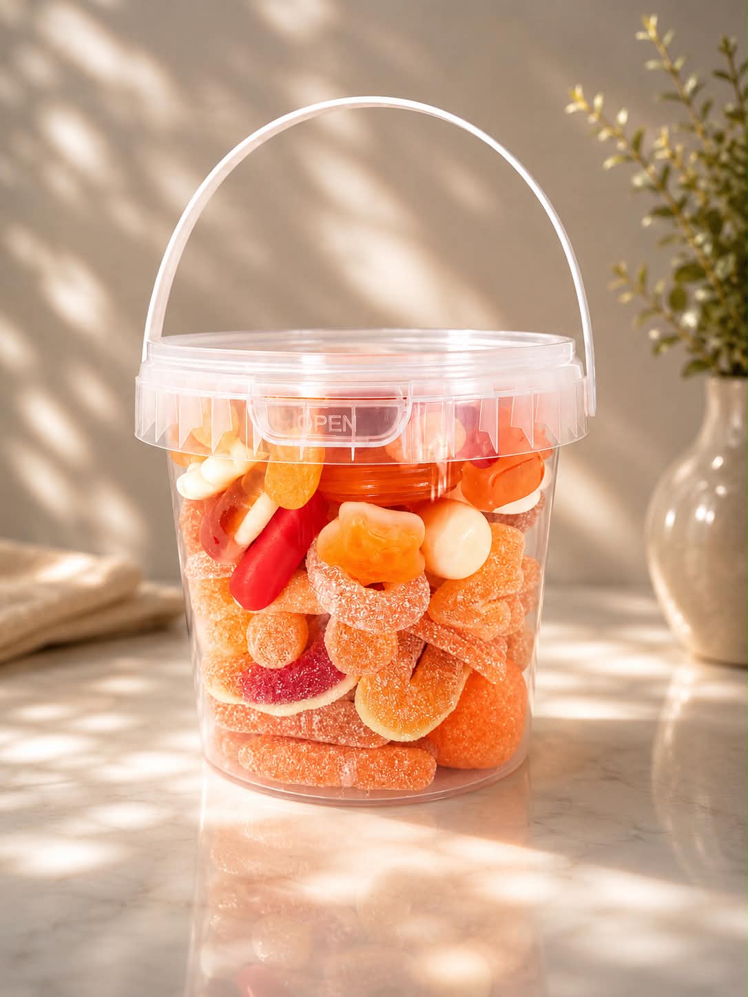 1. Seau de bonbons 🍬 orange 400 gr