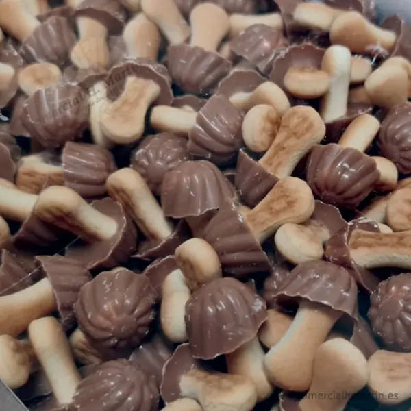 Champignon biscuit chocolat caramel 100 gr (+\-25 pc)