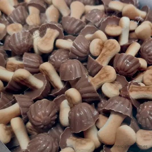 Champignon biscuit chocolat caramel 100 gr (+\-25 pc)