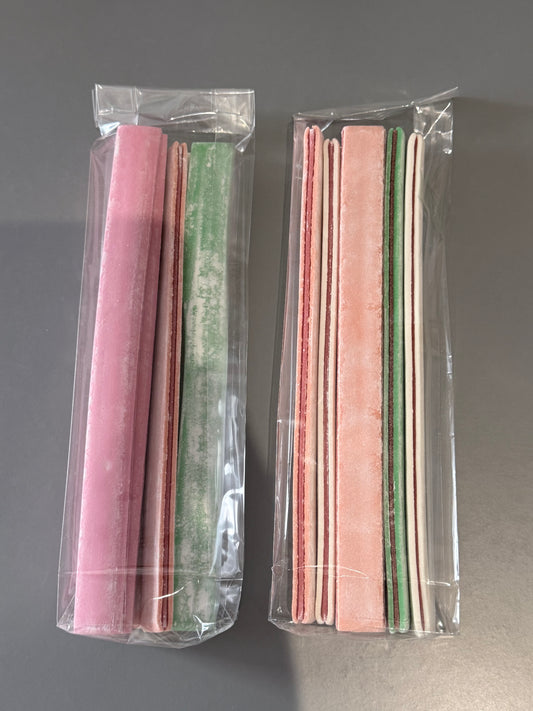 Sandwich fin de stock 11/26 pastèque, fraise blanc et rose, pêche 7 pièces