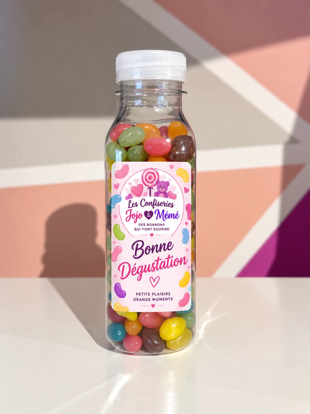 Bouteille plastique 200 gr de jelly beans