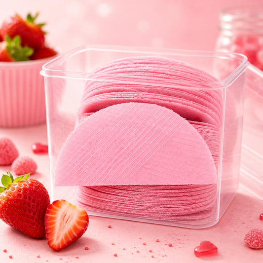Gaufrette éventail fraise 5 pièces