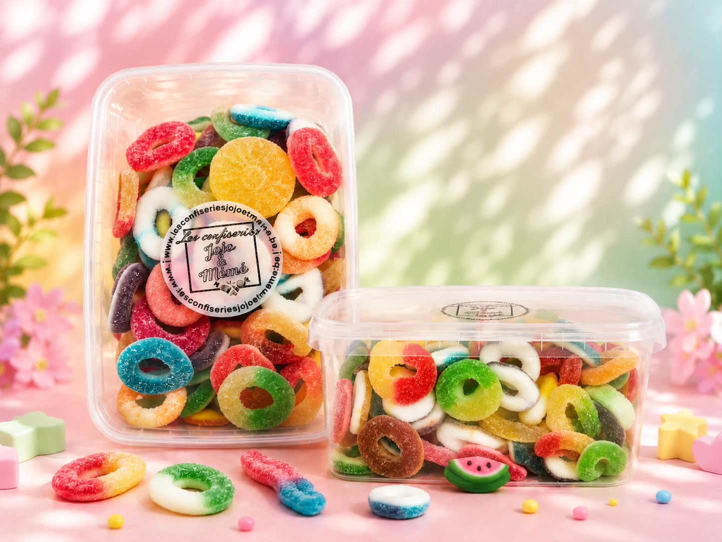 Boîte hermétique plastique 800 gr d’anneaux mixte