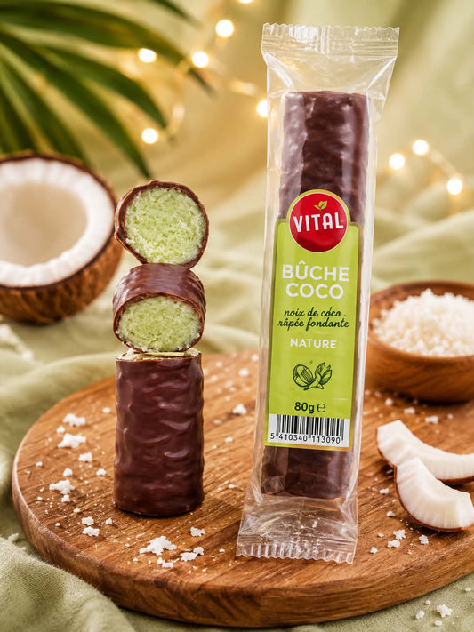 Bûche coco pistache 1 pc 80 gr