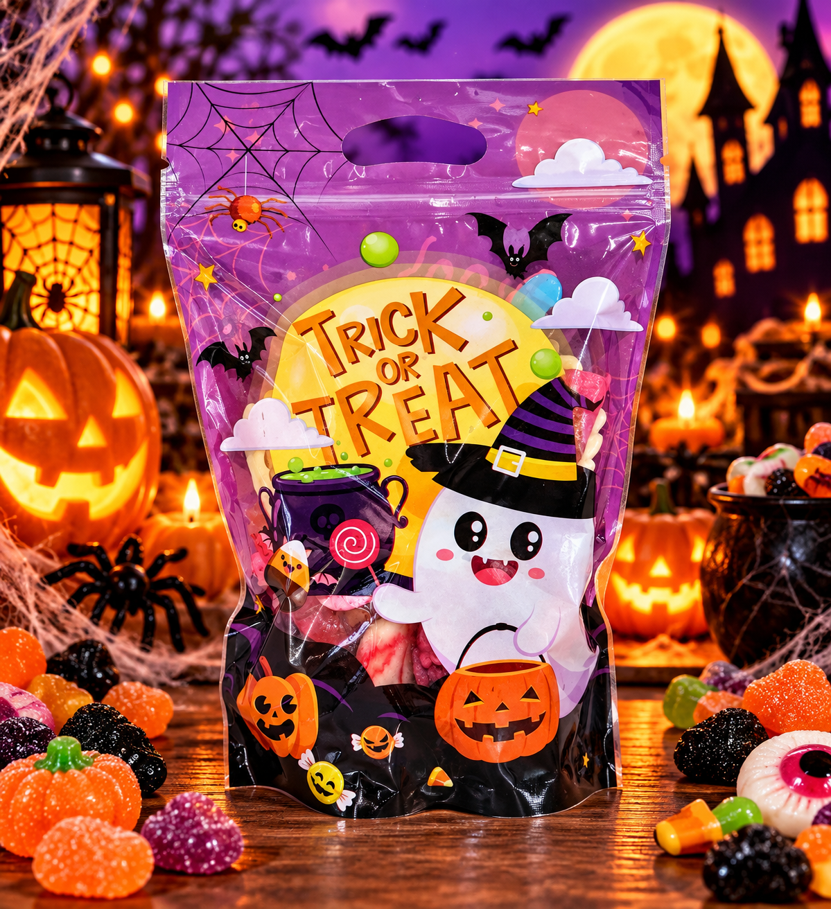 Sachet mauve fantôme mix Halloween 400 gr