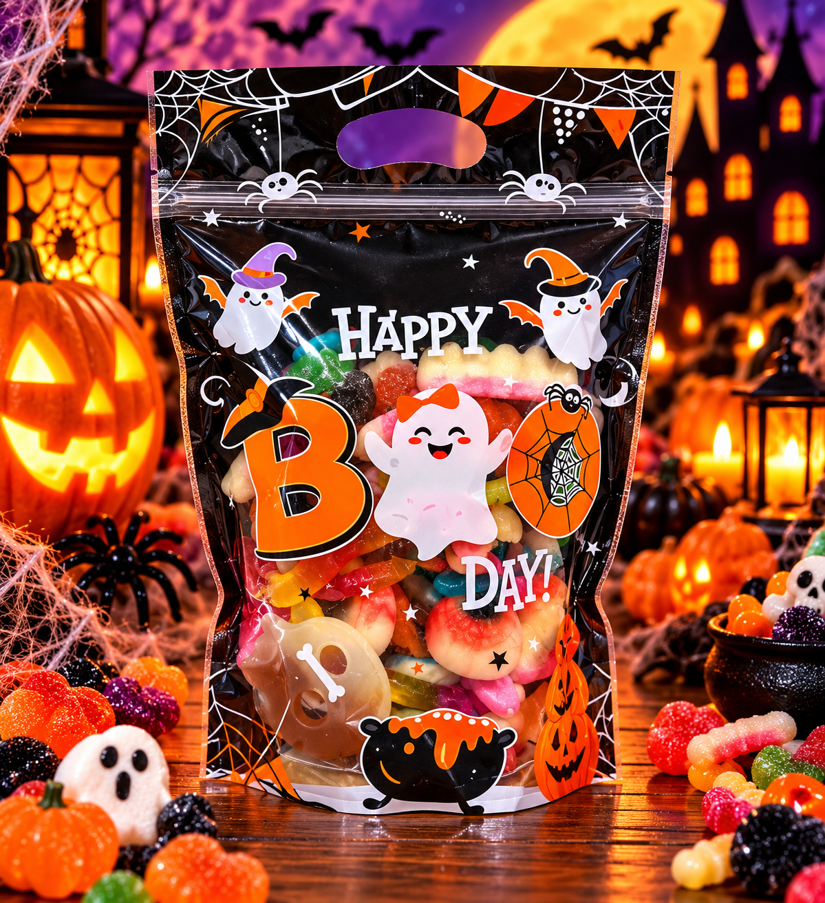 Sachet boo noir mix Halloween 400 gr
