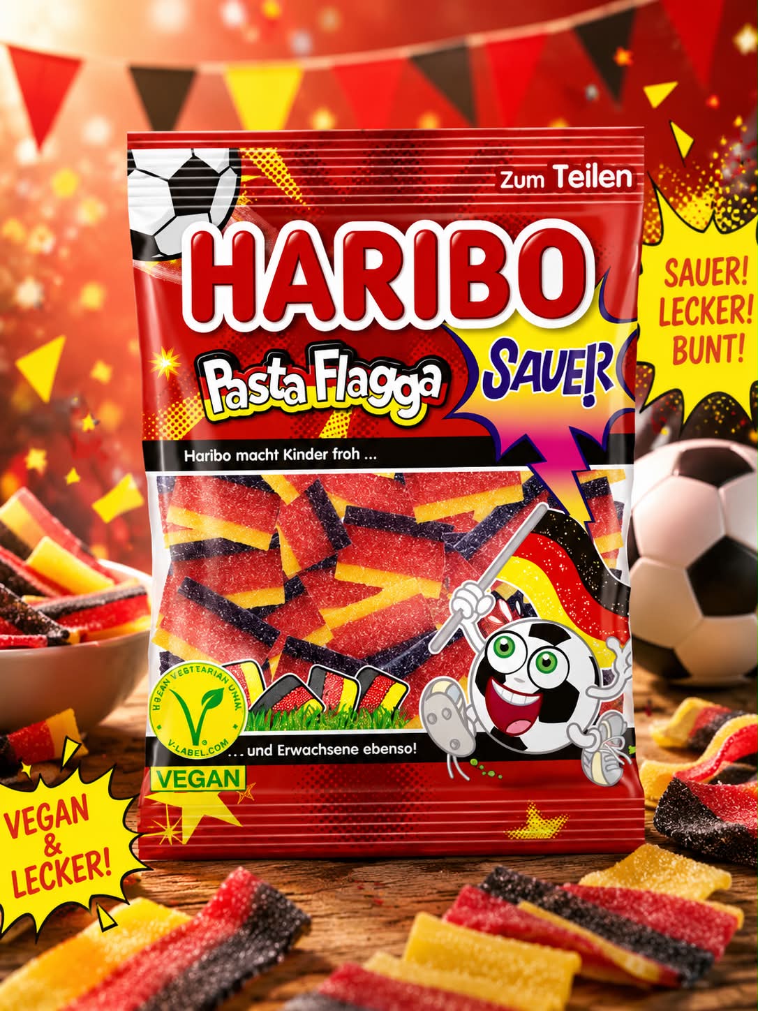 Sachet tapis noir jaune rouge 160 gr cerise cola citron