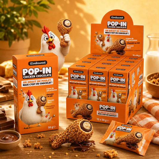 Pop-in chicken chocolat enrobage spéculoos  1 pc