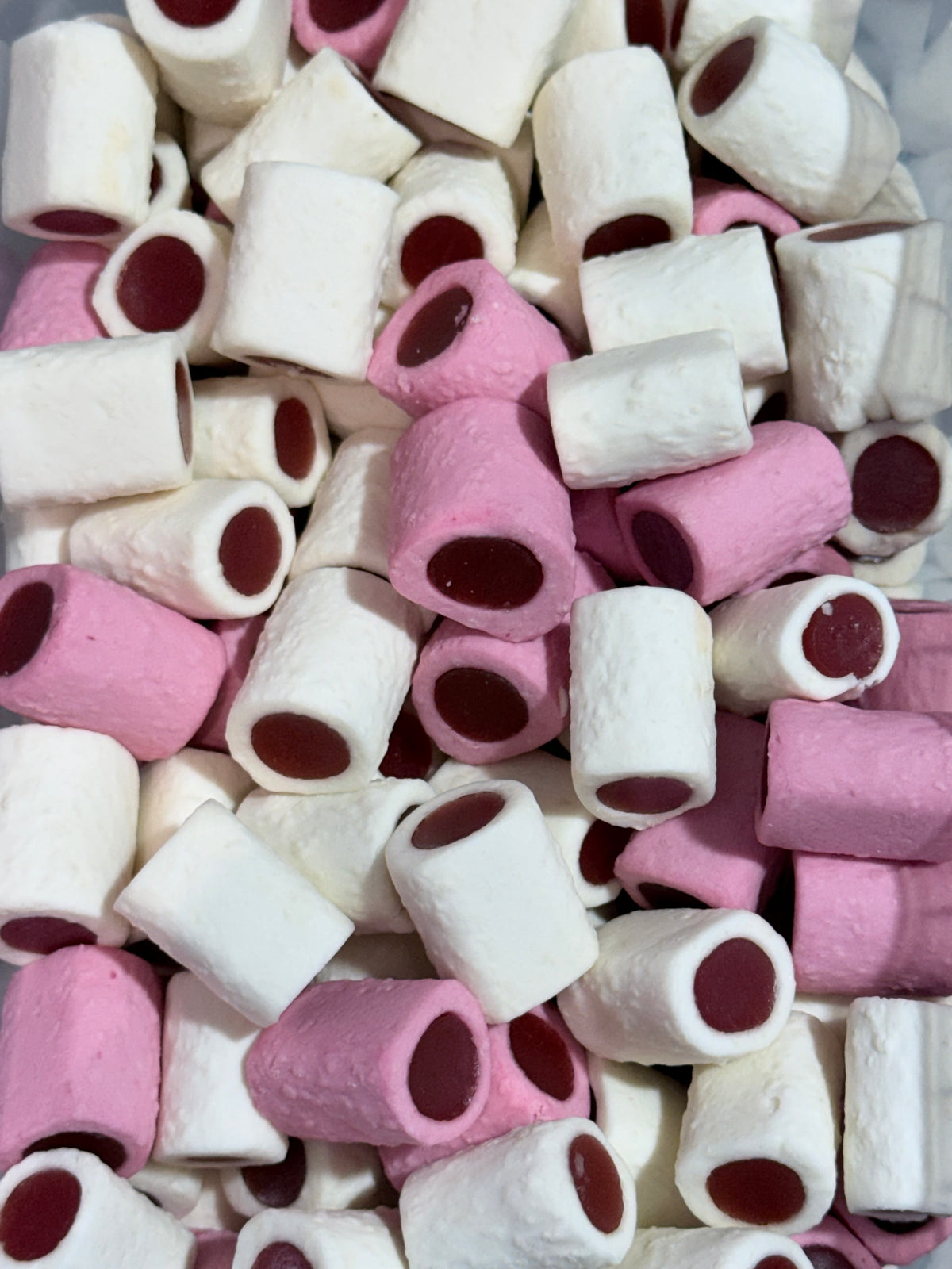 Mini Tube rose et blanc 100 gr
