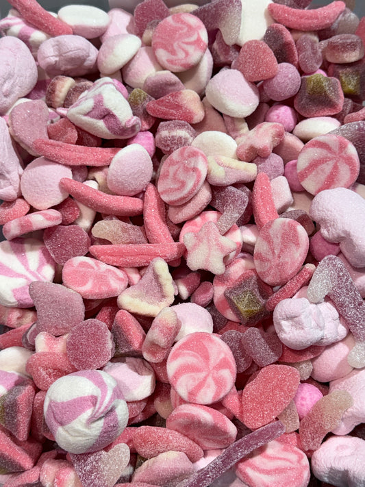 Mélange bonbon rose acide / sucré 100 gr