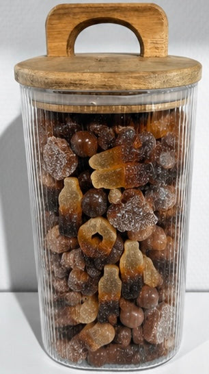 Pot hermétique en verre 700 gr de bonbons coca