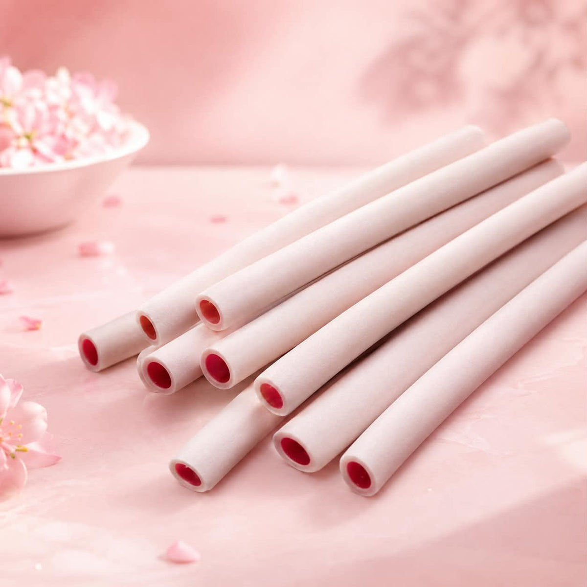 Tube fraise blanc 1 pièce