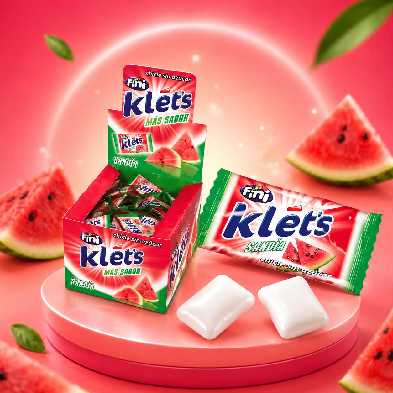 Chewing gum pastèque sans sucre 10 pc