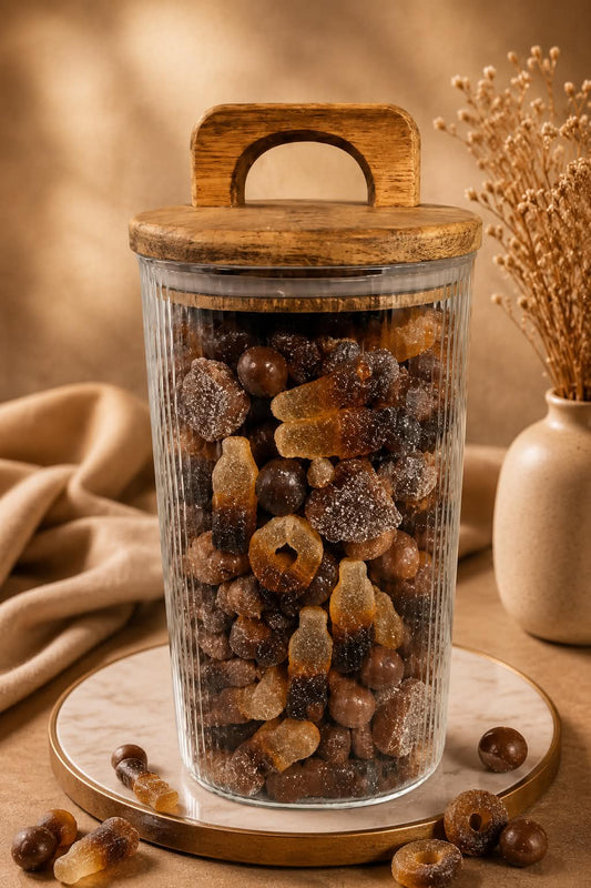 Pot hermétique en verre 700 gr de bonbons coca