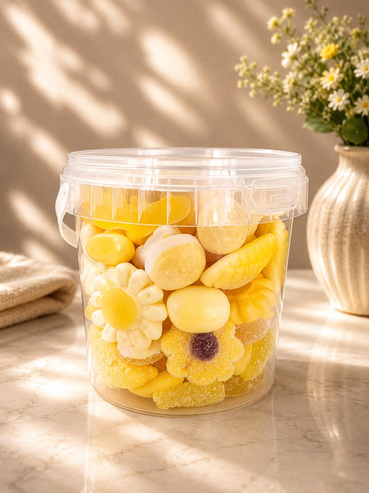 1. Seau de bonbons 🍬 jaune 400 gr