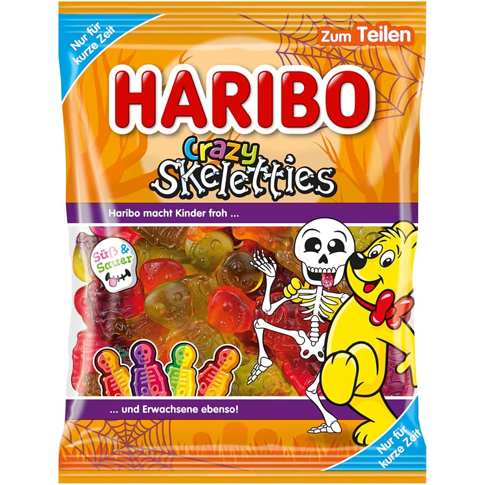 Sachet squelette haribo 1 pc 160 gr