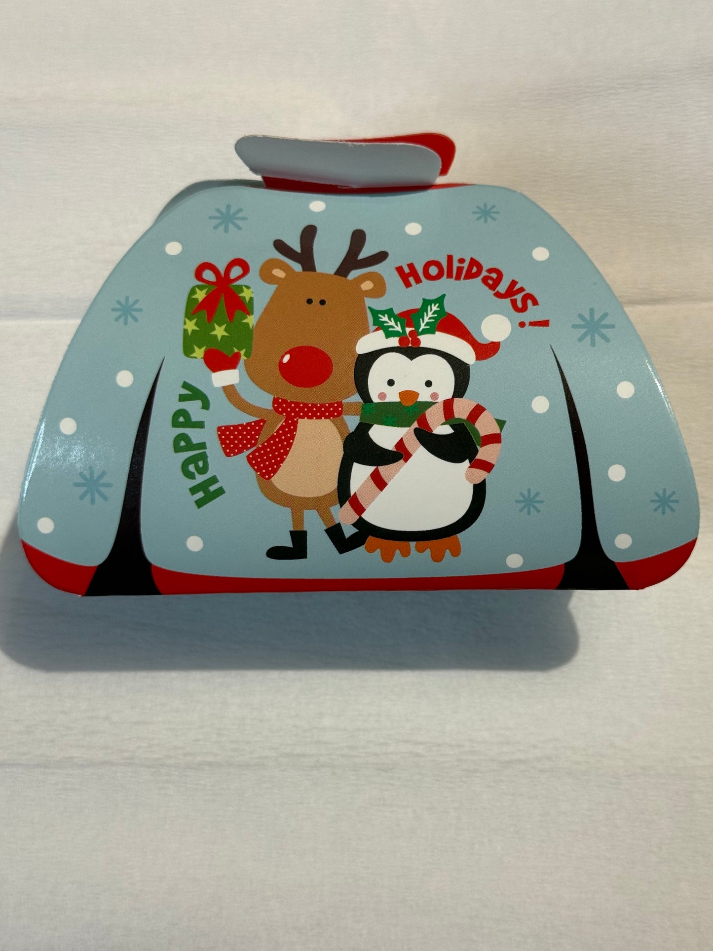 Mini pull bleu renne + pingouin 80 gr