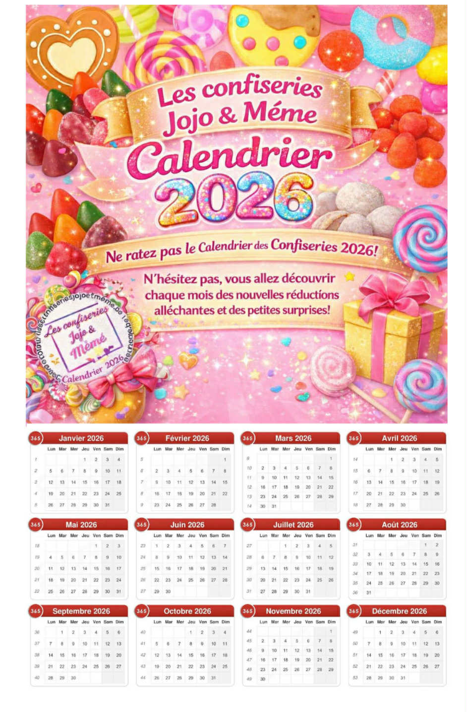 Calendrier spécial réductions toute l’année lire le descriptif