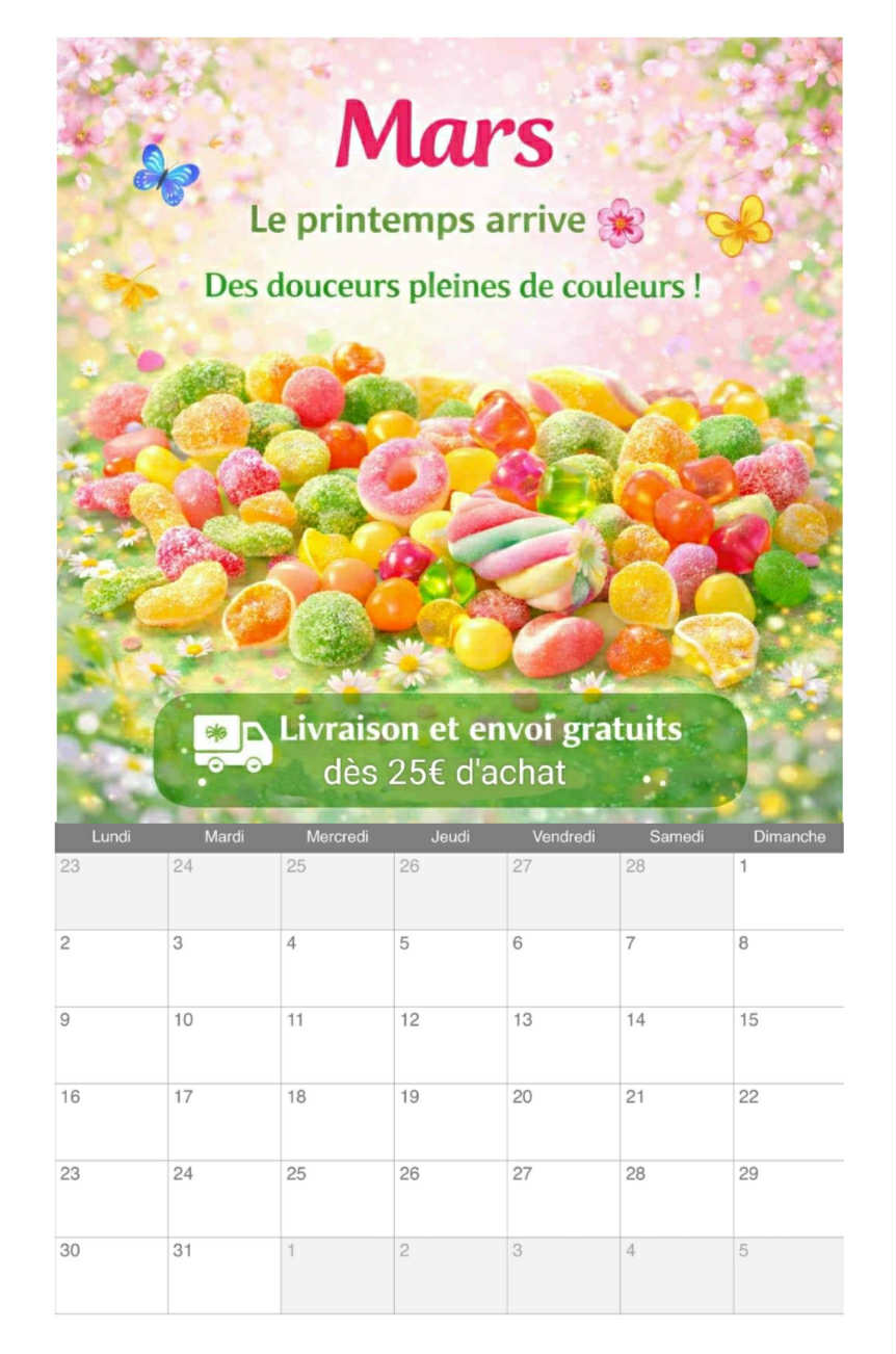 Calendrier spécial réductions toute l’année lire le descriptif