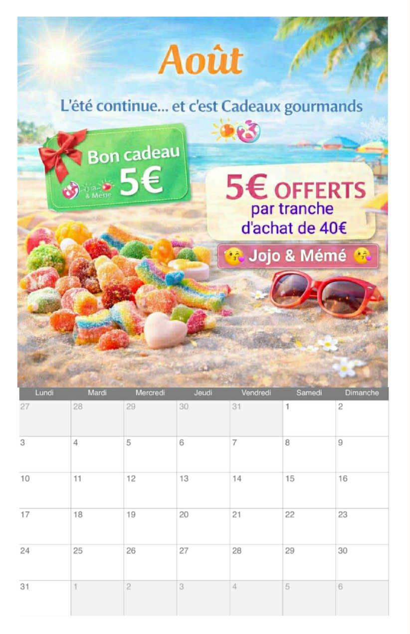Calendrier spécial réductions toute l’année lire le descriptif