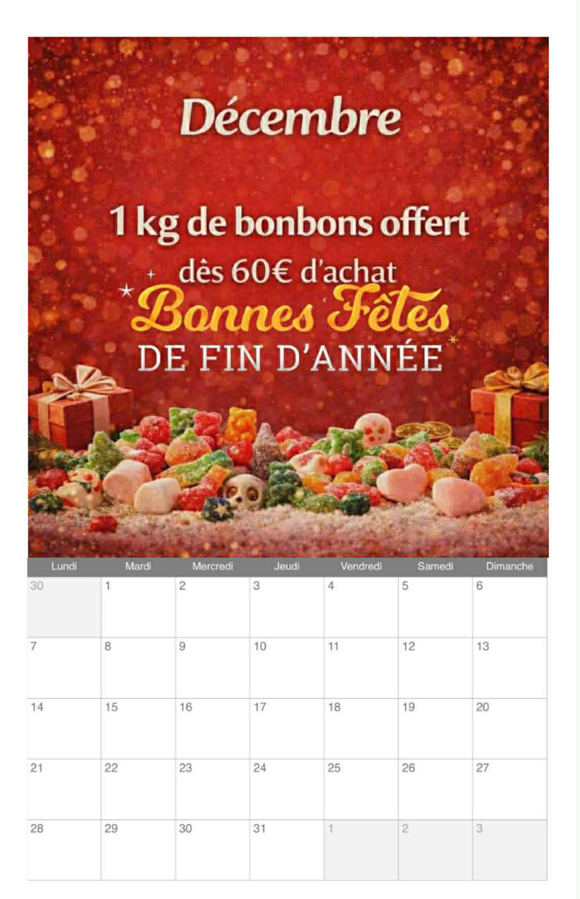 Calendrier spécial réductions toute l’année lire le descriptif
