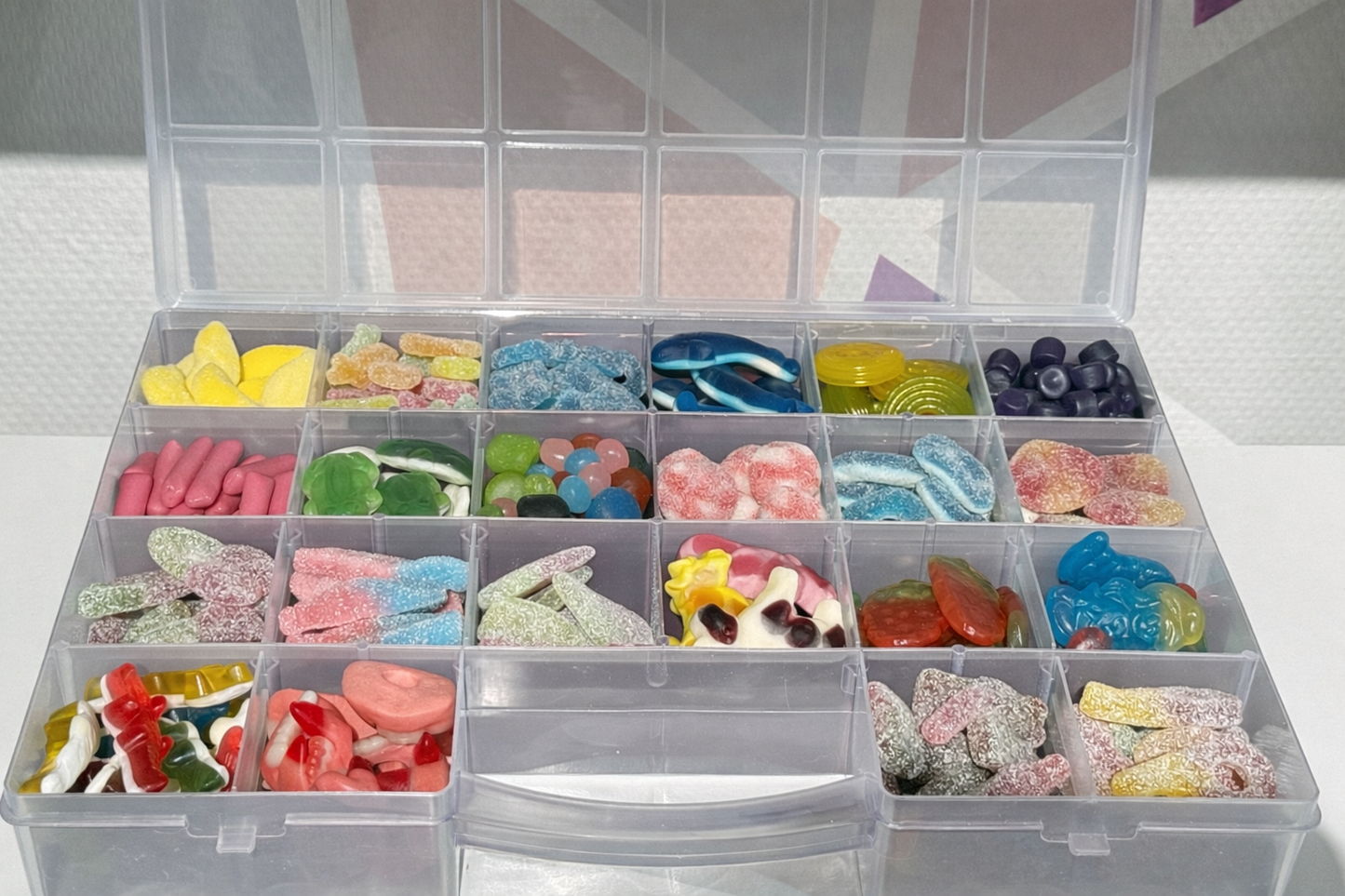 Valisette 2 kg bonbons + sachet de 200 gr offert