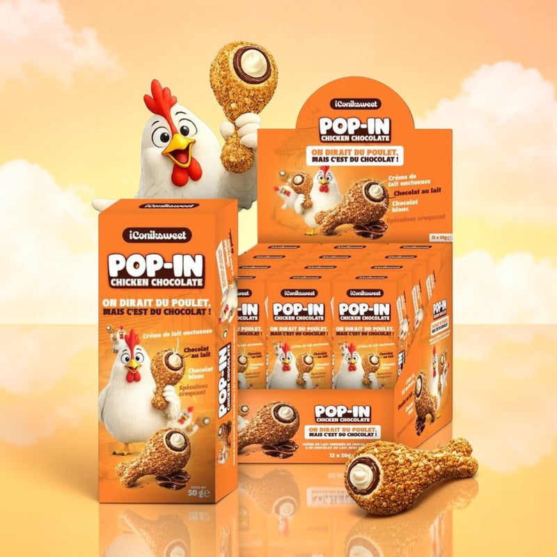 Pop-in chicken chocolat enrobage spéculoos  1 pc