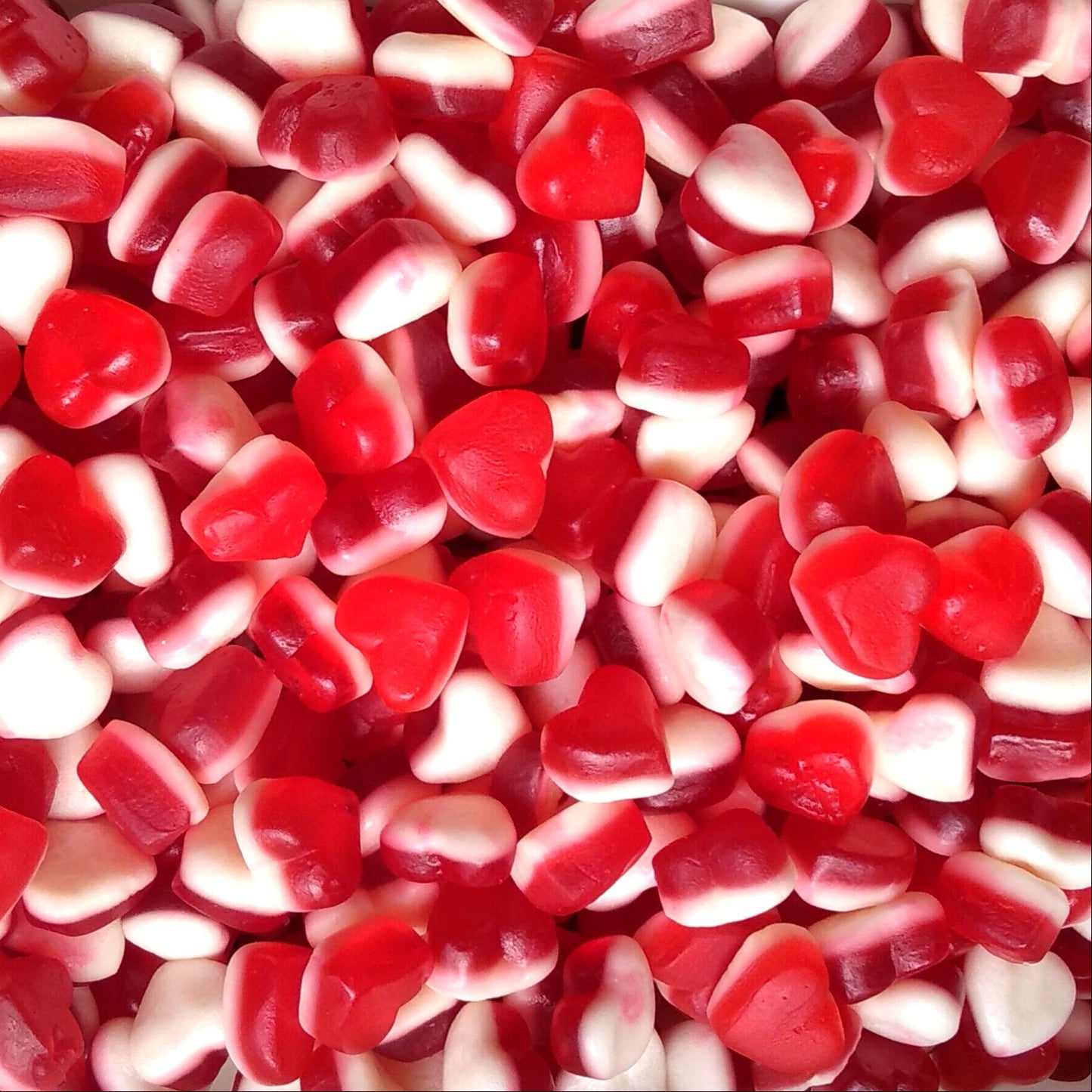 Petit cœur rouge & blanc 100 gr