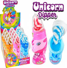 Licorne à tremper dans la poudre 1 pièce goût fraise