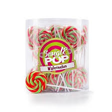 Sucette spirale pastèque 1 pièce