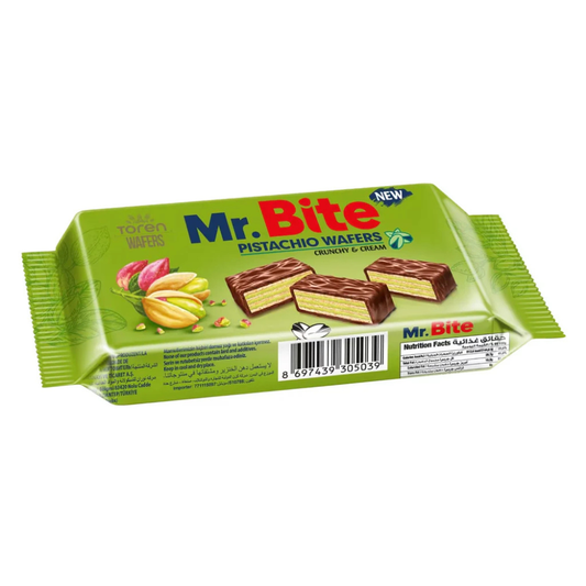 Gaufrette chocolat  pistache 1 pièce 32 gr