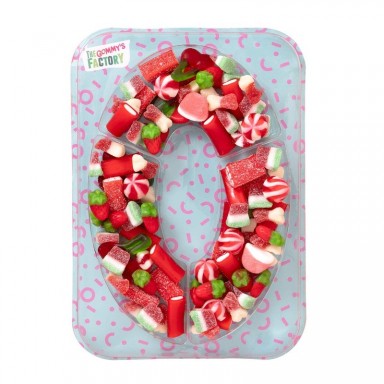Chiffre 0 bonbons vert rouge 500 gr pas modifiable niveau bonbons