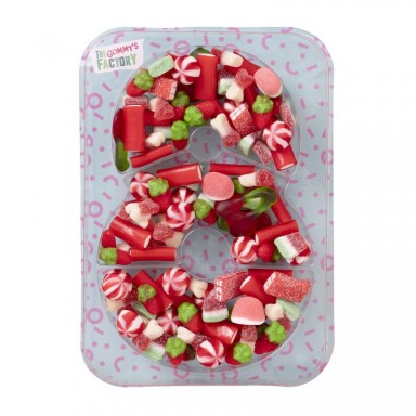 Chiffre 8 bonbons vert rouge 500 gr pas modifiable niveau bonbons