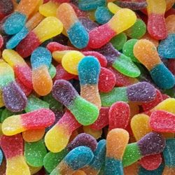 Mini langue colorée sucrée halal 100 gr